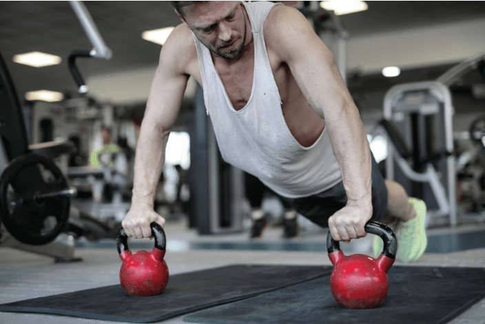man doing push ups